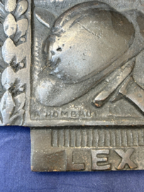 Bronzen plaquette van het Vuurkruis