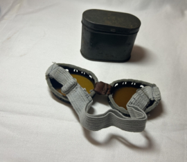 British dust goggle in metal can ww2
