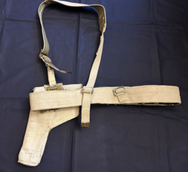 Engelse Webbing koppel met holster