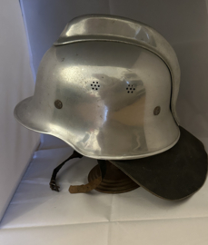 Duitse Feuerwehr helm  aluminum/verchroomd, jaren  60
