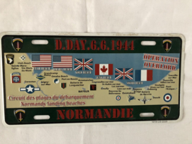D.Day Normandie 6.6.1944 nummerplaat
