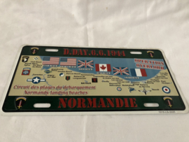 D.Day Normandie 6.6.1944 nummerplaat