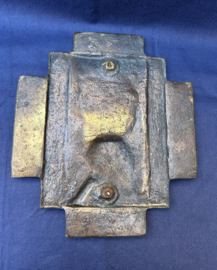 Bronzen plaquette van het Vuurkruis
