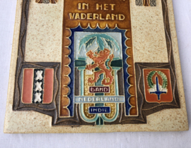 Cloisonne tegel Behouden terugkeer van 2-7 R.I Amsterdam