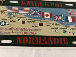 D.Day Normandie 6.6.1944 nummerplaat