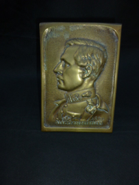 Bronzen plaquette Koning Albert