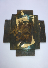 Bronzen plaquette van het Vuurkruis