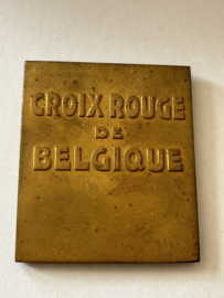 Bronzen plaquette Croix Rouge Belgique
