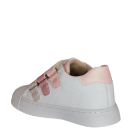 SHOESME KLITTENBAND SNEAKER  - WHITE PINK