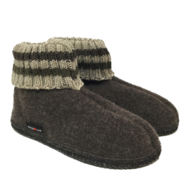 HAFLINGER PANTOFFEL PAUL - BRAUNMELIERT