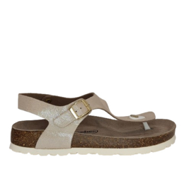 FISCHER BIO TEEN SANDAAL - BEIGE/GOUD