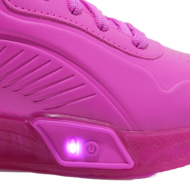 SKECHERS S-LIGHTS REMIX SNEAKER - HOT PINK