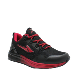 PIEDRO SPORT SNEAKER - ZWART/ROOD