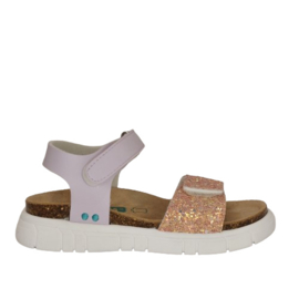 BUNNIES JR SANDAAL - BREGJE BEACH - LILA GLITTER