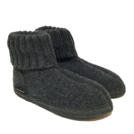 HAFLINGER PANTOFFEL KARL - ANTHRAZIT