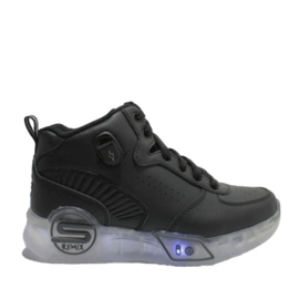 SKECHERS S-LIGHTS REMIX SNEAKER - BLACK