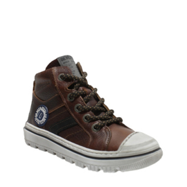 DEVELAB HALFHOGE VETERSCHOEN - COGNAC GRAINED