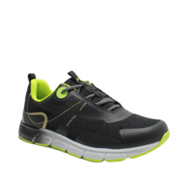 PIEDRO SPORT SNEAKER - ZWART/NEON