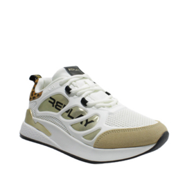 REPLAY SNEAKER - MAZE JR BEIGE GOLD LEOPARD