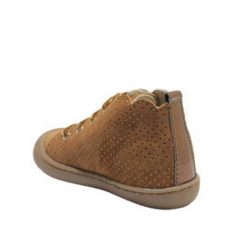 BEBERLIS FIRST STEPS BABYSCHOEN - COGNAC DOTS