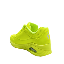 SKECHERS STREET SNEAKER - UNO NIGHT SHADES - NEON YELLOW