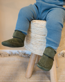 LODGER BABYSLOFJES WALKER MOCASSIN - OLIVINE