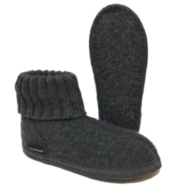 HAFLINGER PANTOFFEL KARL - ANTHRAZIT