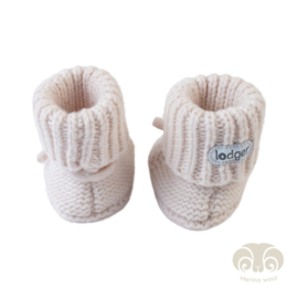 LODGER BABYSLOFJES SLIPPER MERINO WOL - BIRCH