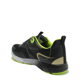 PIEDRO SPORT SNEAKER - ZWART/NEON