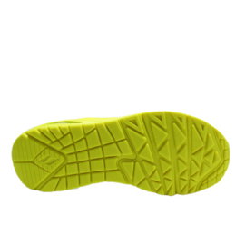 SKECHERS STREET SNEAKER - UNO NIGHT SHADES - NEON YELLOW