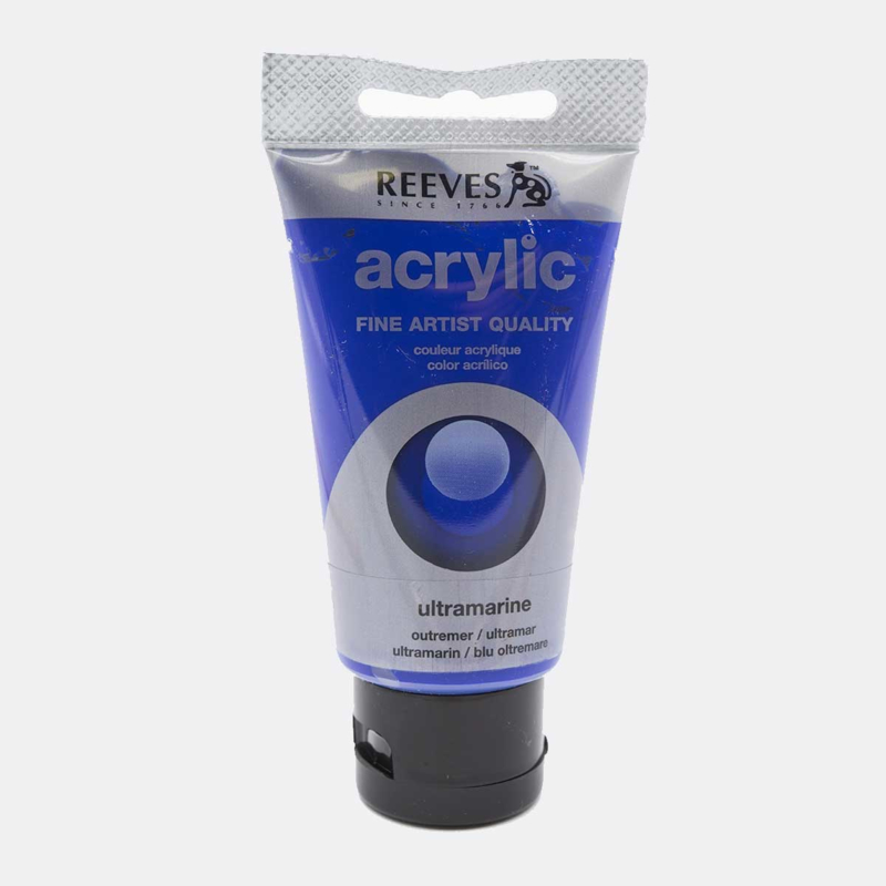 Reeves Acrylic Paint Ultramarine, tube 75 ml