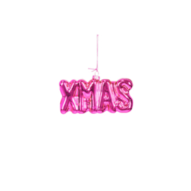 Kerstbal XMAS Roze