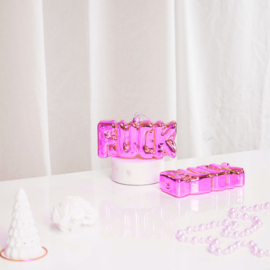 Kerstbal FUCK Roze