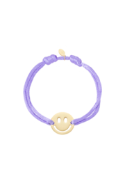 Armband Satijn Smiley | lila