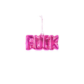 Kerstbal FUCK Roze