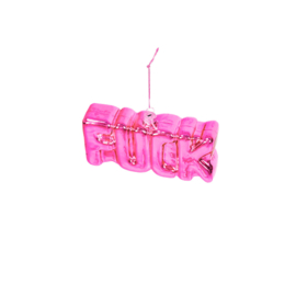 Kerstbal FUCK Roze