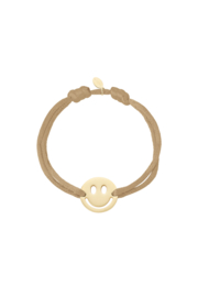 Armband Satijn Smiley | goud