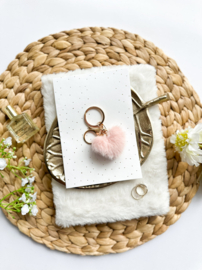 Sleutelhanger Fluffy Hartje | roze