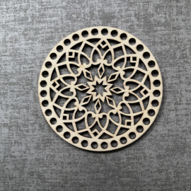 HOUTEN TANGLE  DIAMETER 14 CM - 36 BOORGATEN (1 STUK)