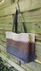 *HAAKPAKKET TAS ´ALPINE VILT OF JUTE