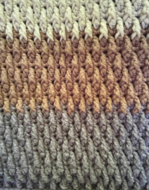 *HAAKPAKKET TAS ´ALPINE VILT OF JUTE