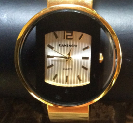 HORLOGE GOLD/BLACK/WHITE.