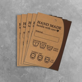 WASINSTRUCTIE KAARTJES (HANDWERK) 5 STUKS