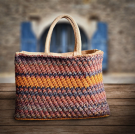 *HAAKPAKKET TAS MC 101 HERRINGBONE JUTE.