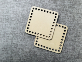 HOUTEN VIERKANTEN (2 STUKS) 32 GATEN 10X10 CM