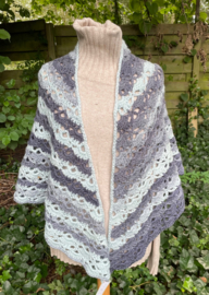 SJAAL/OMSLAGDOEK MINT&GREY - KANT & KLAAR!