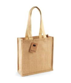 JUTE TOTEBAG 30 X 30 x 12 CM - LANGE HENGSELS