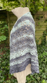 SJAAL/OMSLAGDOEK MINT&GREY - KANT & KLAAR!