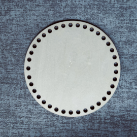 HOUTEN RONDJE DIAMETER 15 CM - 37 BOORGATEN (1 STUK)