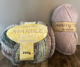 KUSSEN 3D BLAD/MOTIEF MC 74/MAUVE-HAAKPAKKET